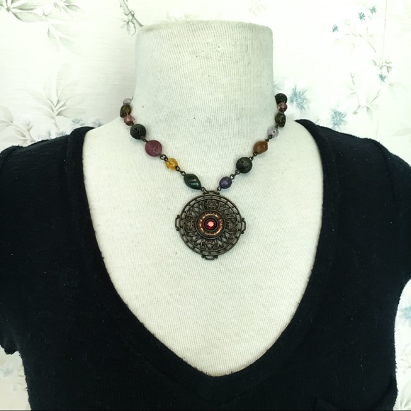 BLACK FRIDAY SALE $10  Mandala Beaded Necklace - Picture 8 of 8
